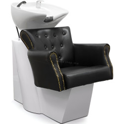 Кресло-мойка парикмахерская Quirumed Napoli (Black/White)