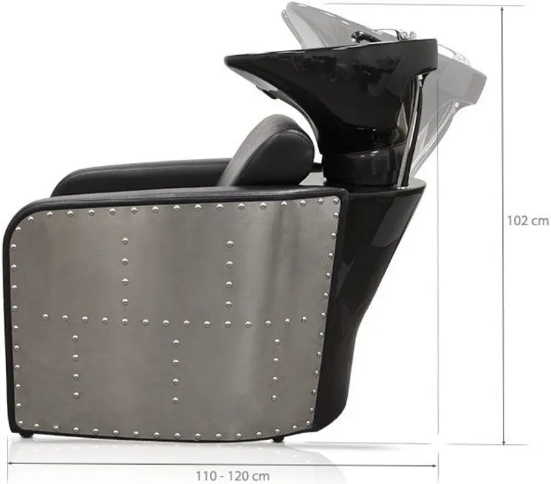 Кресло-мойка парикмахерская Quirumed Parma (Black) - 5