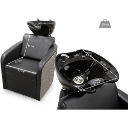 Кресло-мойка парикмахерская Quirumed Parma (Black) Thumb