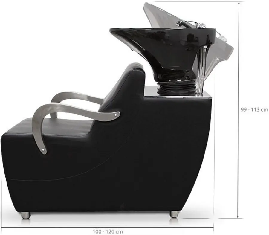Кресло-мойка парикмахерская Quirumed Torino (Black) - 4