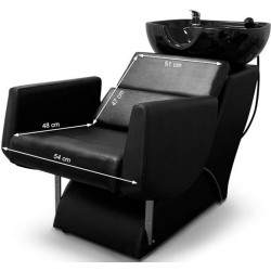 Кресло-мойка парикмахерская Quirumed Treviso (Black) Thumb