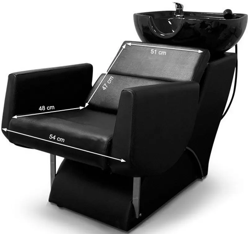 Кресло-мойка парикмахерская Quirumed Treviso (Black) - 4