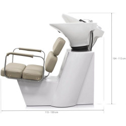 Кресло-мойка парикмахерская Quirumed Venezia (Beige/White) Thumb