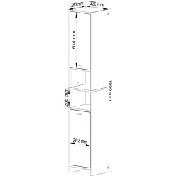 Пенал Akord Beti 2D1W (Artisan Oak) Thumb