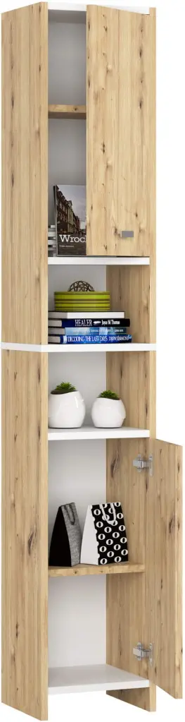 Пенал Akord Beti 2D1W (Artisan Oak/White) - 3