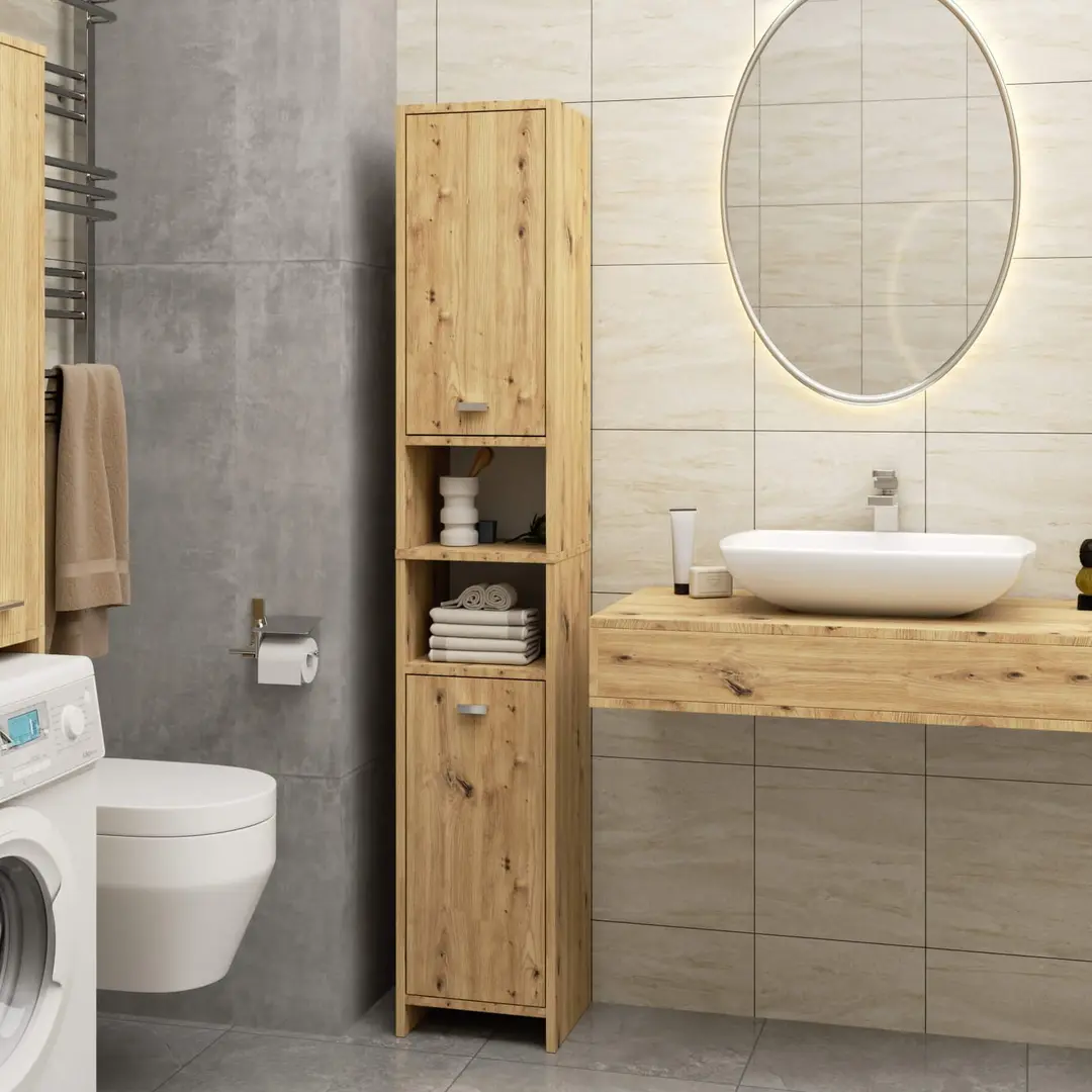 Пенал Akord Beti 2D1W (Artisan Oak)