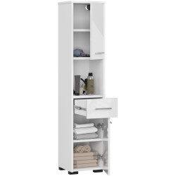 Пенал Akord Fin 2D1SZ1W PK (White/White Gloss) Thumb