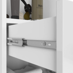 Пенал Akord Fin 2D1SZ1W PK (White/White Gloss) Thumb