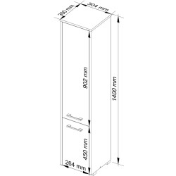 Penal Akord Fin 30 2D 140cm (Artisan Oak/White) Thumb