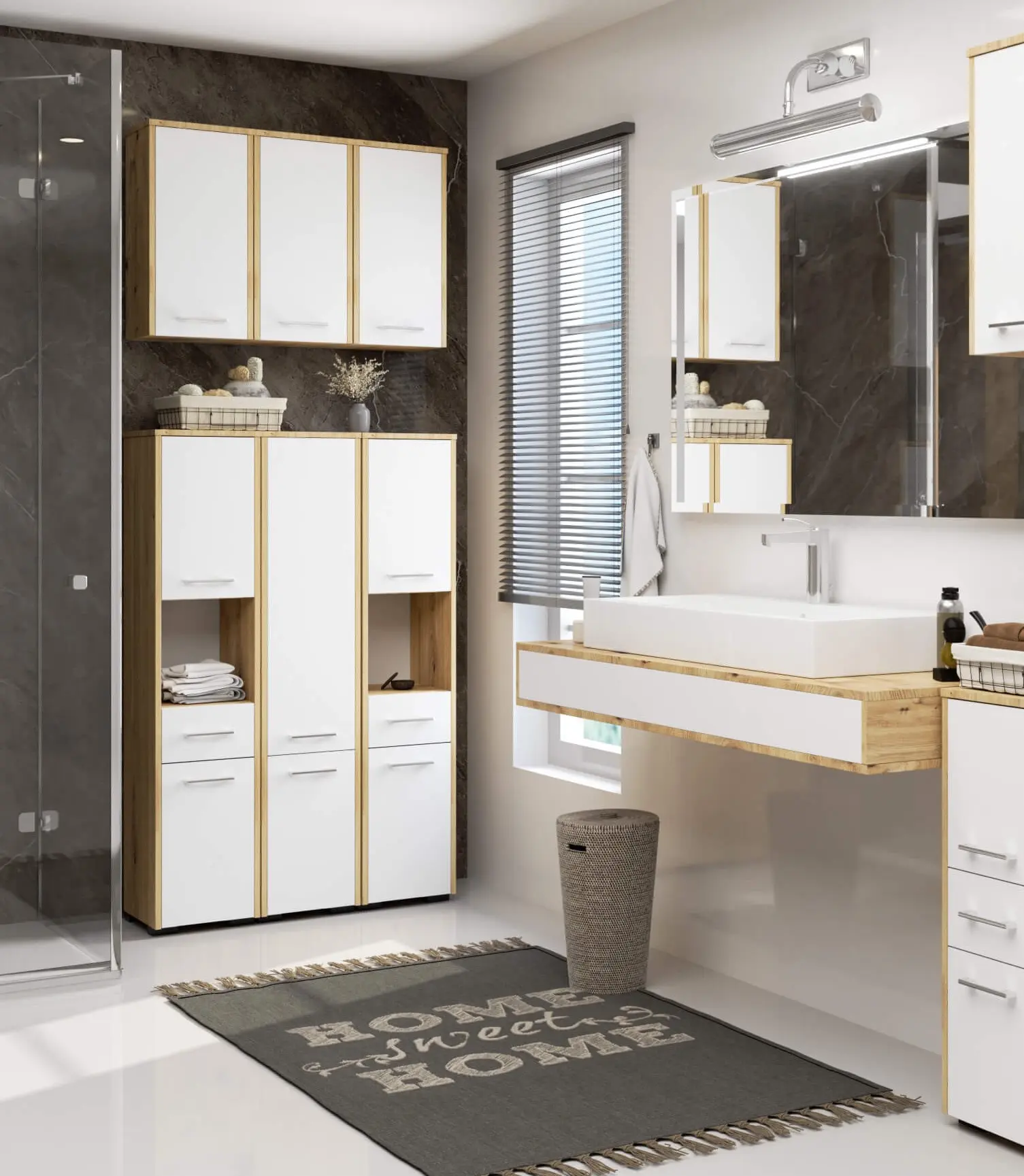 Penal Akord Fin 30 2D1SZ1W 140cm (Artisan Oak/White)