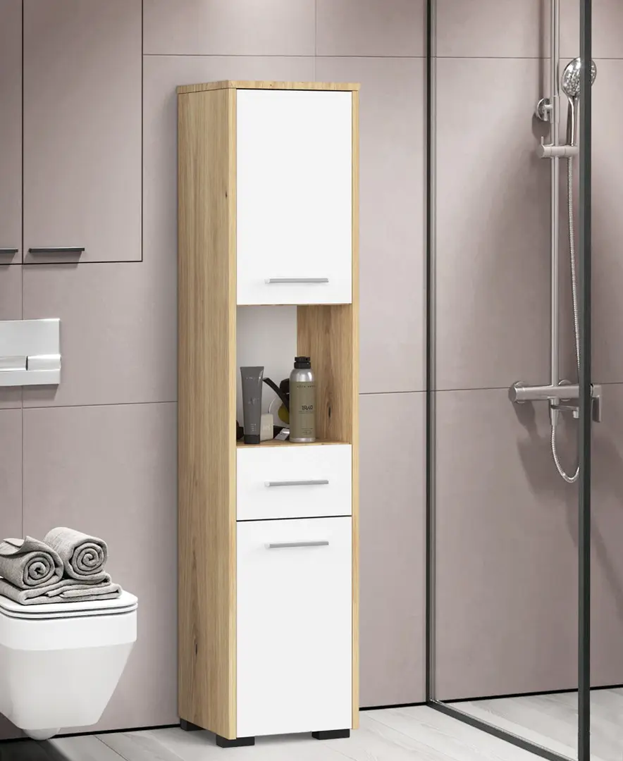 Penal Akord Fin 30 2D1SZ1W 140cm (Artisan Oak/White)