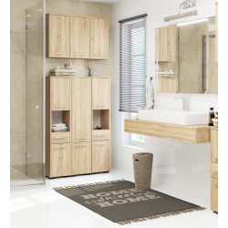 Пенал Akord Fin 30 2D1SZ1W 140см (Sonoma Oak) Thumb