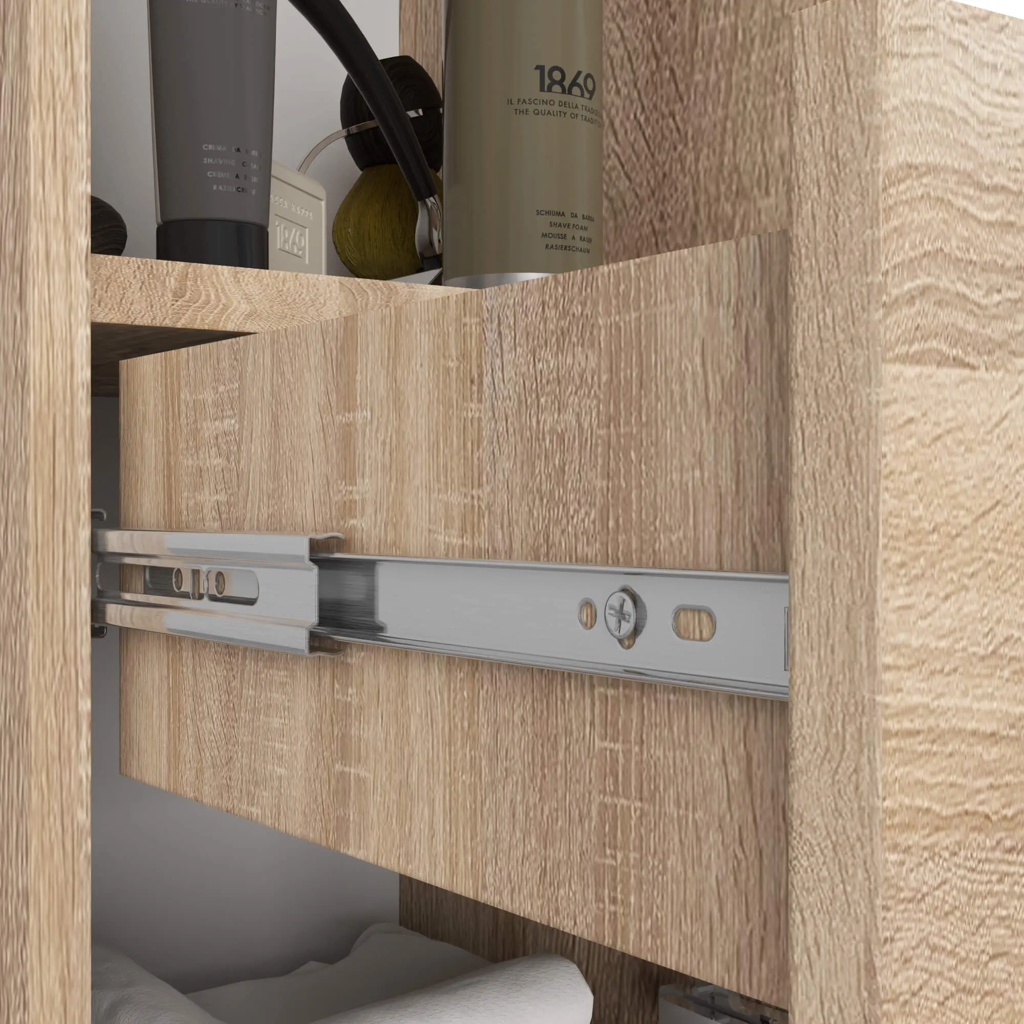 Пенал Akord Fin 30 2D1SZ1W 140см (Sonoma Oak)