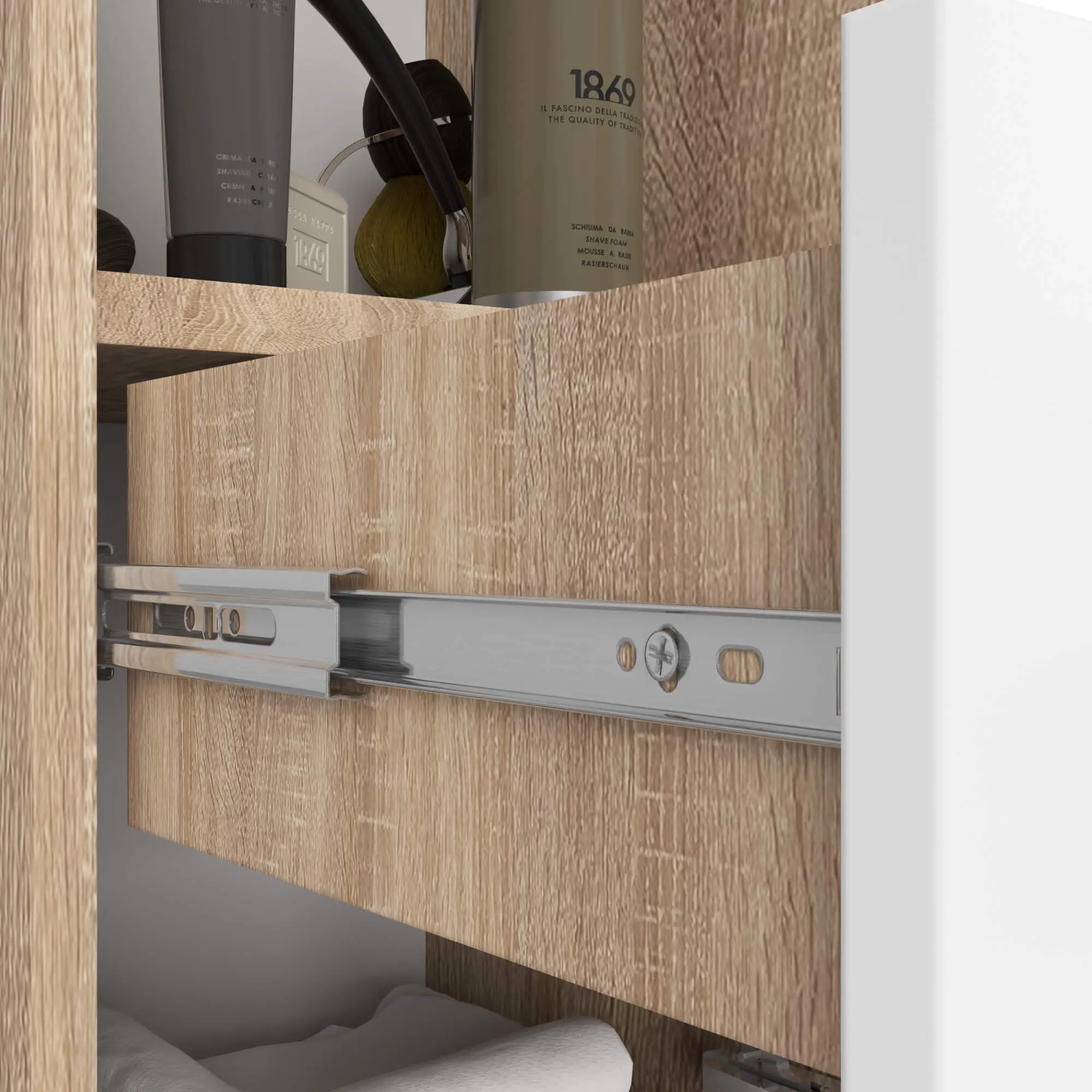 Penal Akord Fin 30 2D1SZ1W 140cm (Sonoma Oak/White)