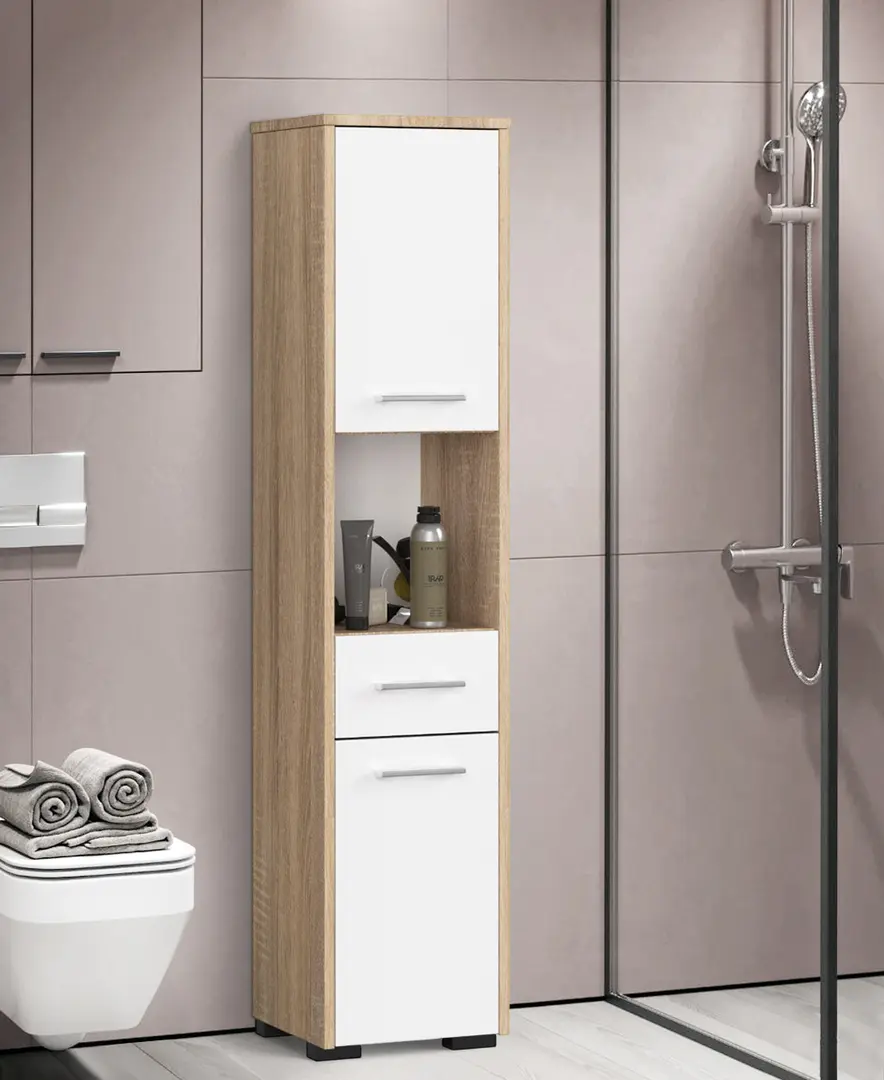 Penal Akord Fin 30 2D1SZ1W 140cm (Sonoma Oak/White)