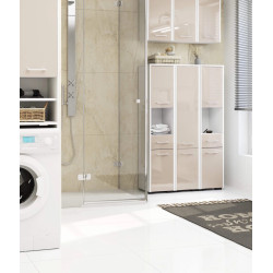 Penal Akord Fin 30 2D1SZ1W 140cm (White/Cappuccino Gloss) Thumb