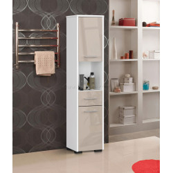 Penal Akord Fin 30 2D1SZ1W 140cm (White/Cappuccino Gloss)