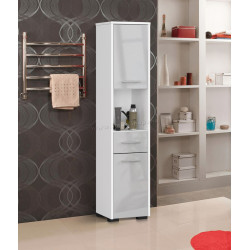 Penal Akord Fin 30 2D1SZ1W 140cm (White/Metallic Gloss)