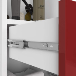 Penal Akord Fin 30 2D1SZ1W 140cm (White/Red Gloss) Thumb