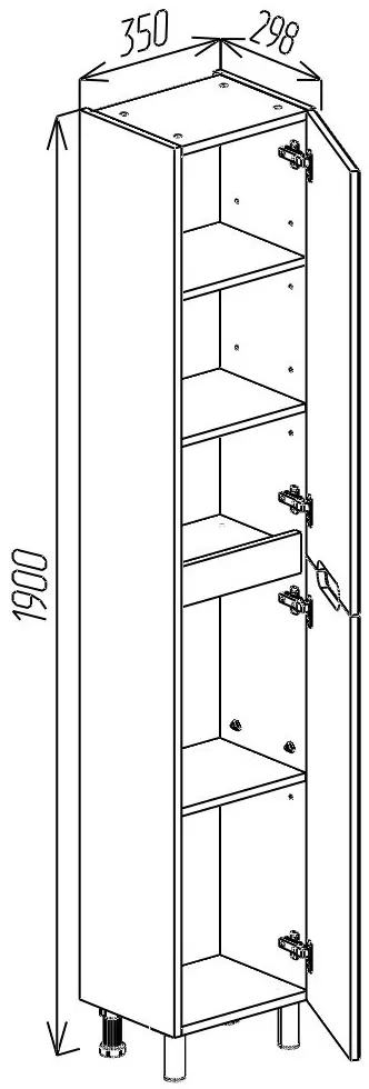 Penal Bayro Etna 350x1900 (White Matte)