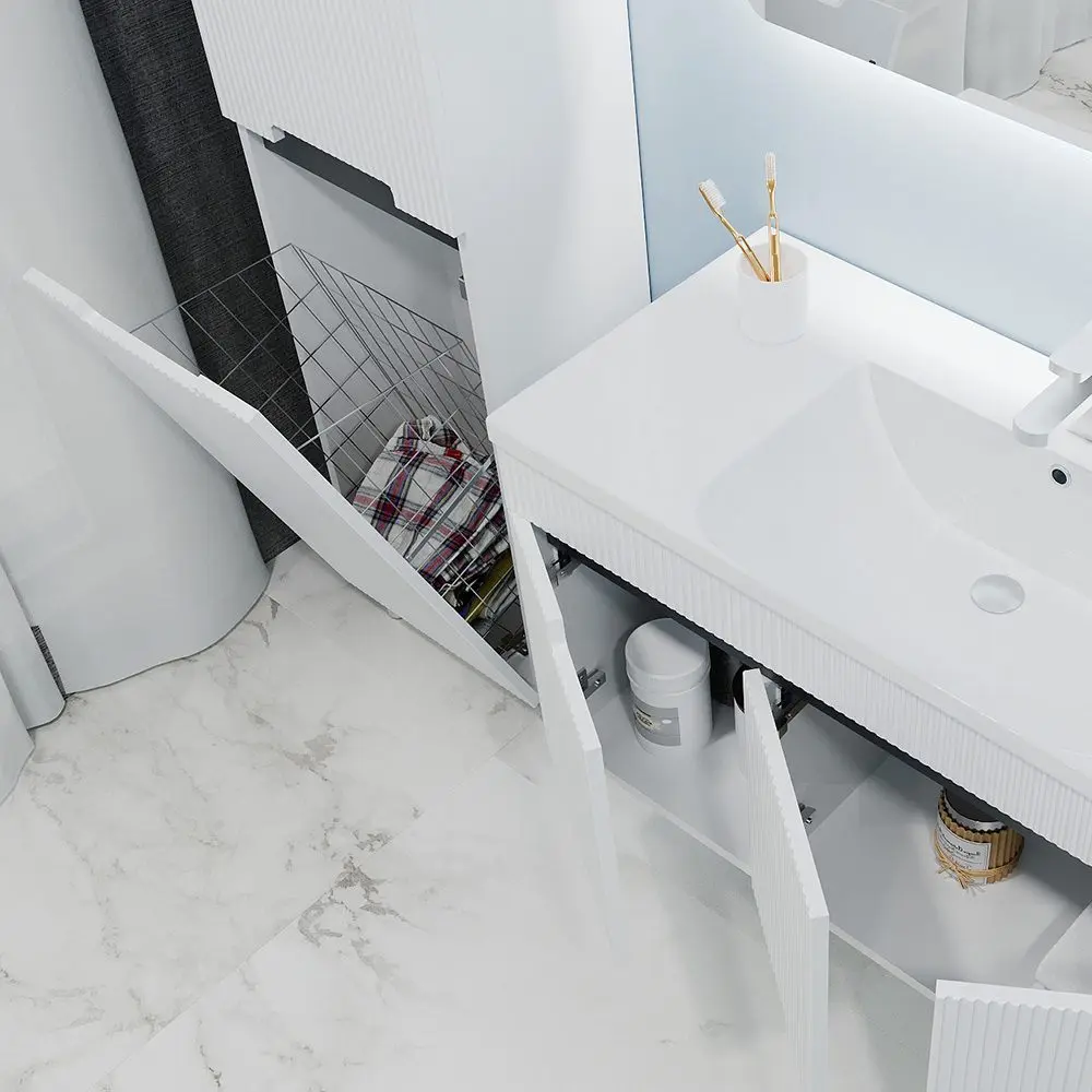 Пенал Bayro Positano 420x1900 Leght (White Matte) - 5