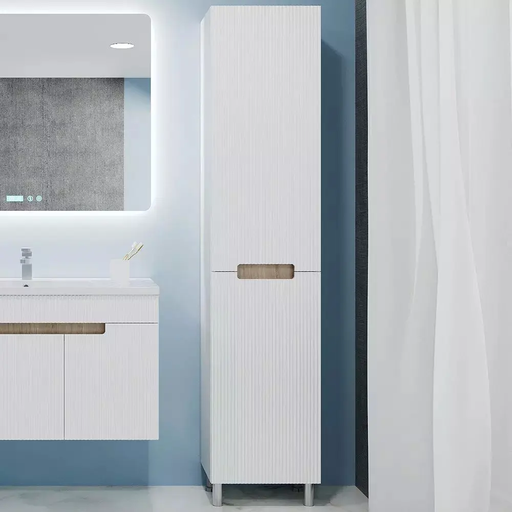 Пенал Bayro Positano 420x1900 Right (White Matte) - 3