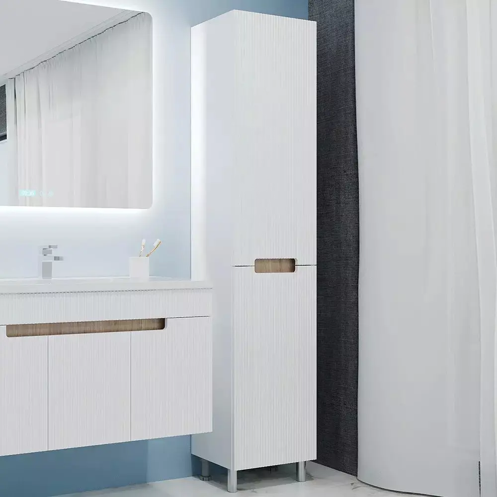 Пенал Bayro Positano 420x1900 Right (White Matte) - 4