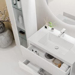 Пенал Bayro Santos 35x160x30 левый (White Matte) Thumb