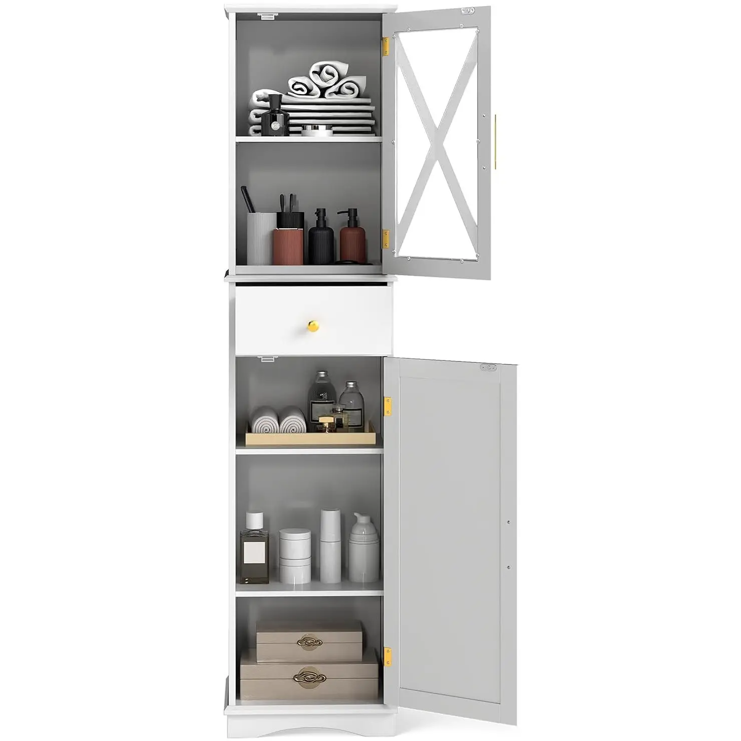 Пенал Costway JV12637WH (White) - 3