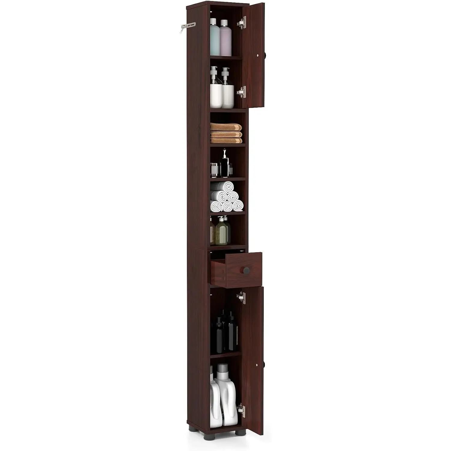 Пенал-стеллаж Costway JV11918BN (Brown) - 3