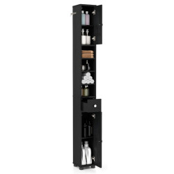Пенал-стеллаж Costway JV11918DK (Black) Thumb