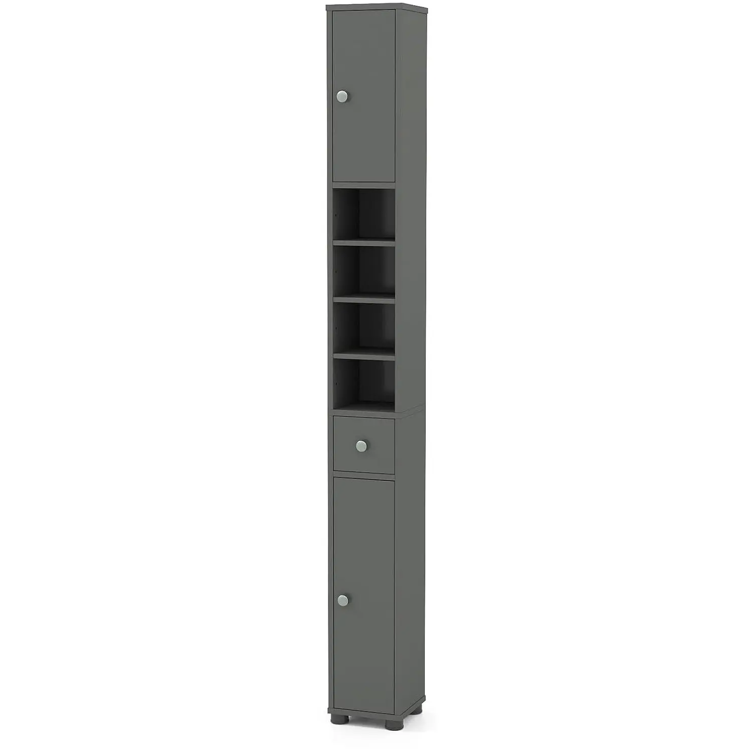 Пенал-стеллаж Costway JV11918GR (Grey) - 3