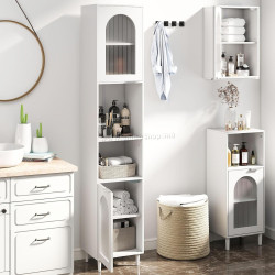 Пенал-стеллаж Costway JV12826WH (White)