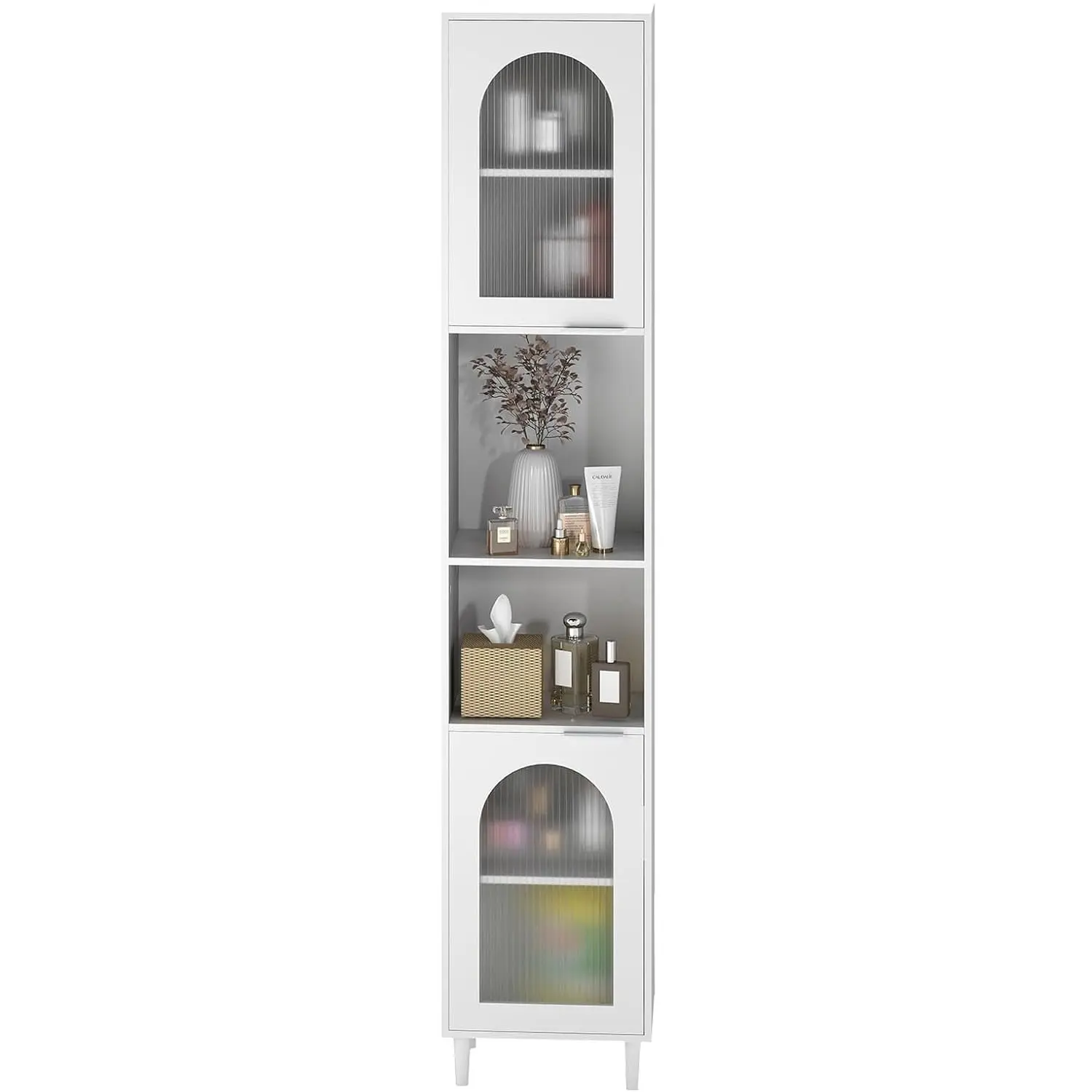 Пенал-стеллаж Costway JV12826WH (White) - 4