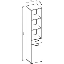 Стеллаж Helvetia Rosa 30CDNO66 (Congo/Oiled Oak) Thumb