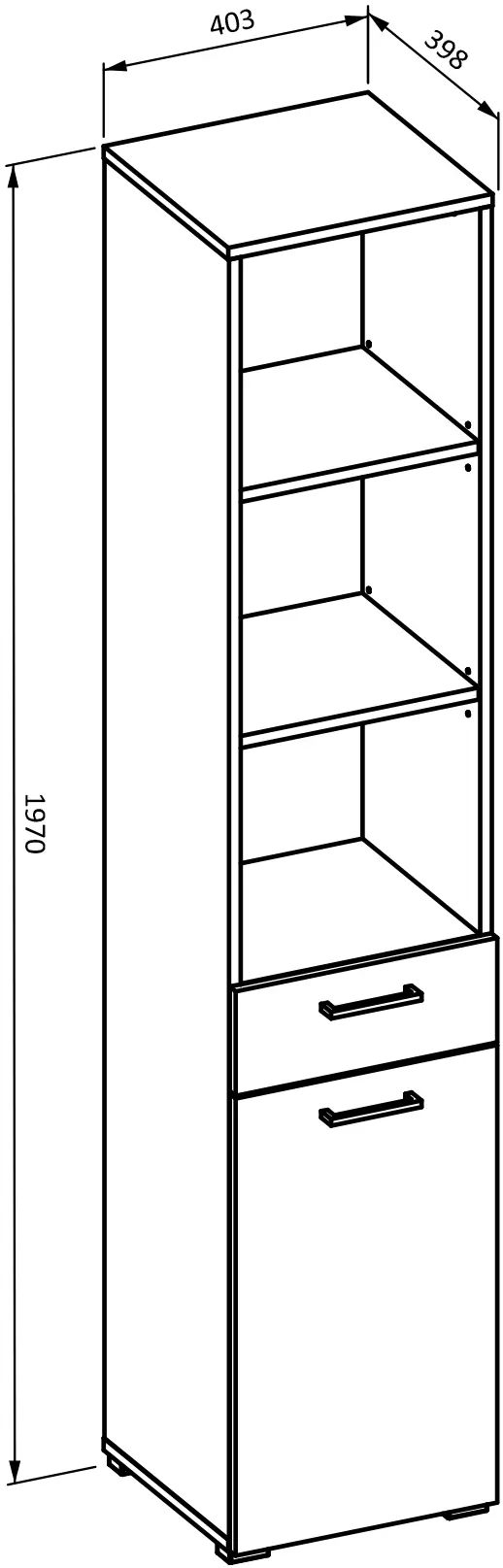 Стеллаж Helvetia Rosa 30CDNO66 (Congo/Oiled Oak)