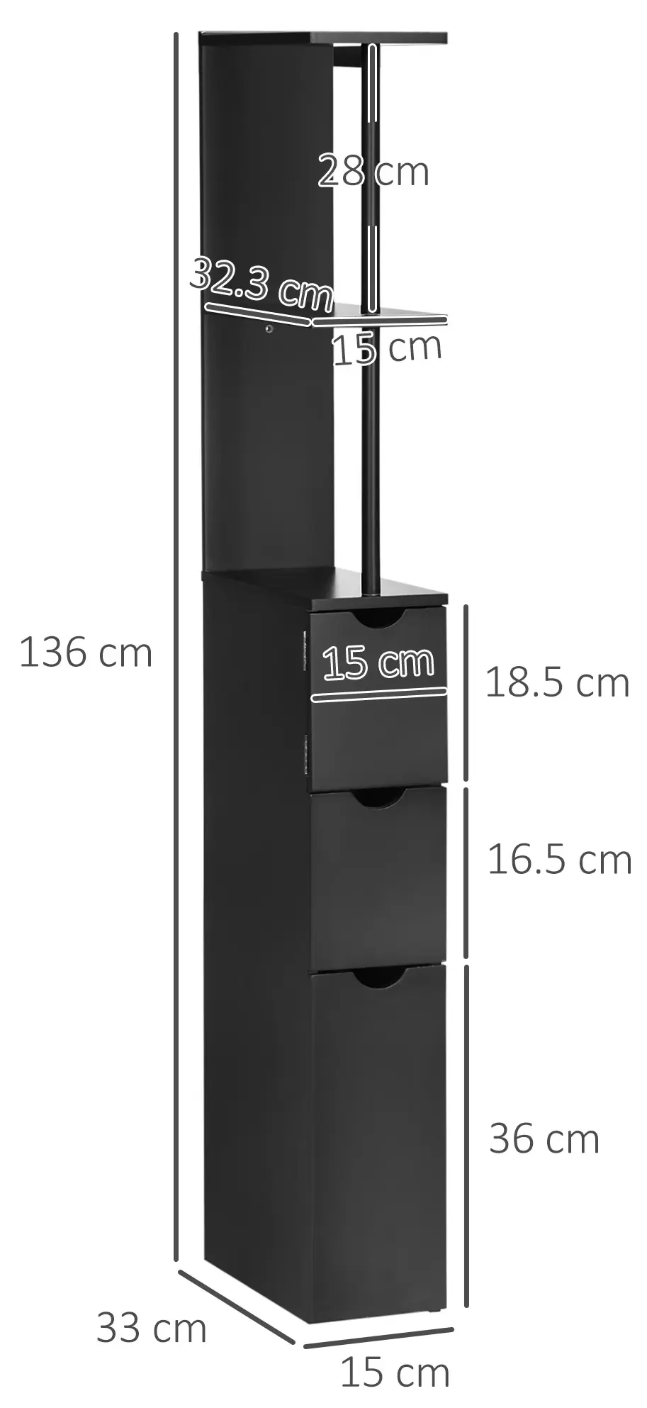 Penal Homcom 834-114V00BK (Black) - 4