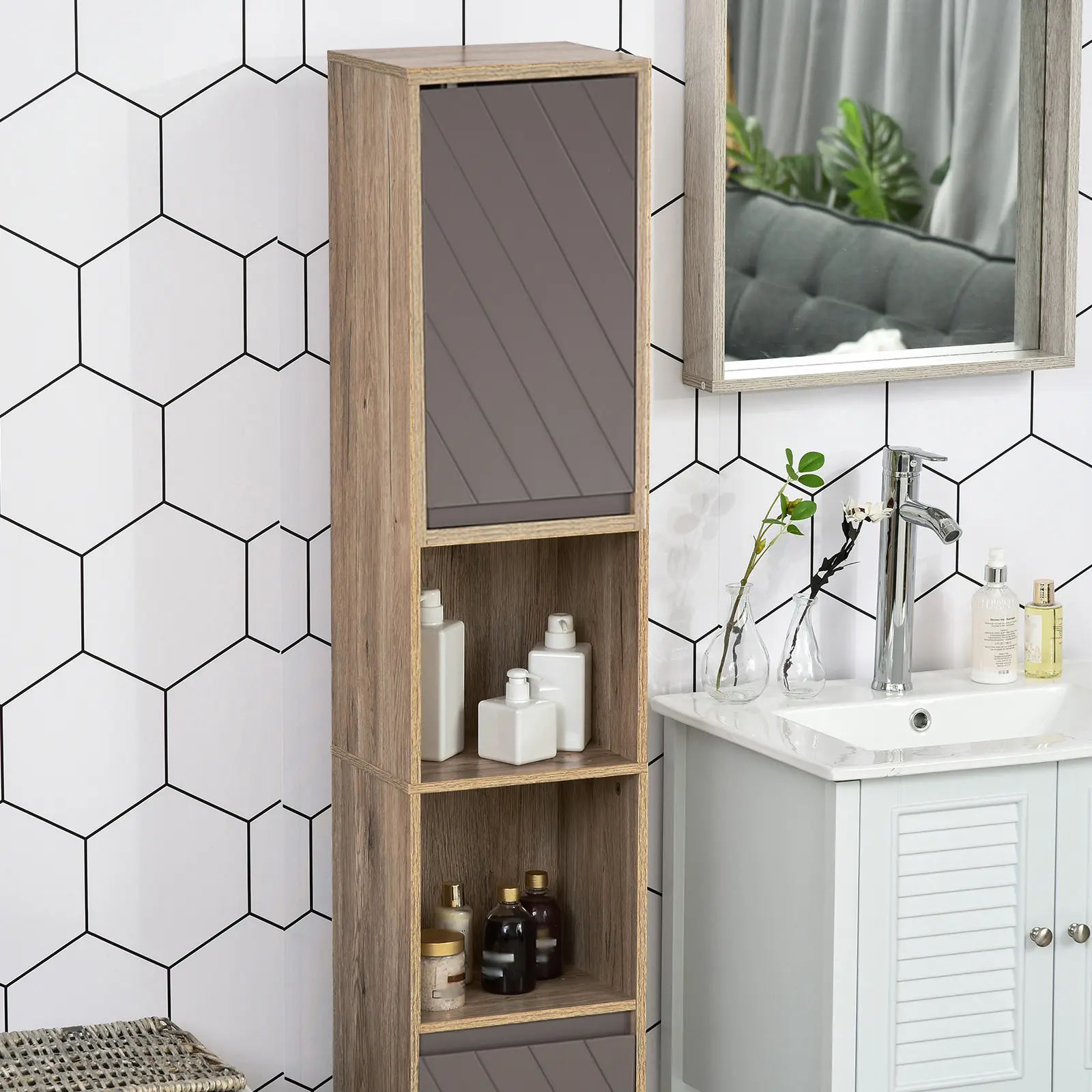 Penal Homcom 834-240 (Grey/Oak) - 8