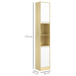 Penal Homcom 834-240V00AK (Oak/White) Thumb