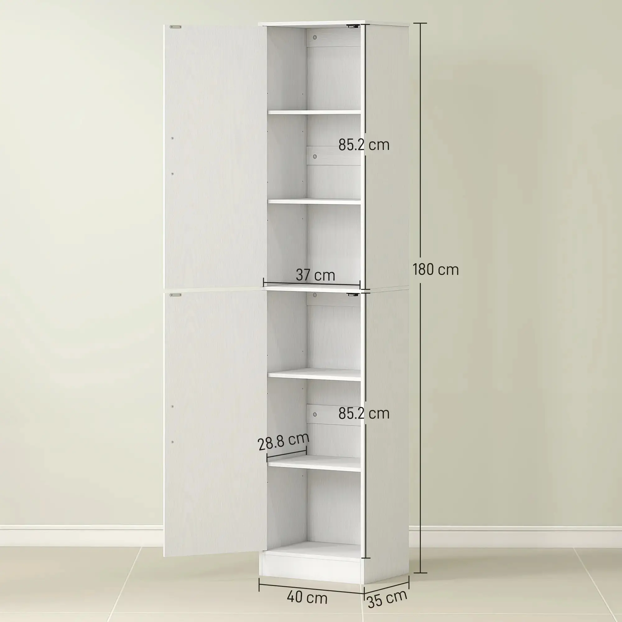 Пенал Homcom 836-605V90WT (White) - 5