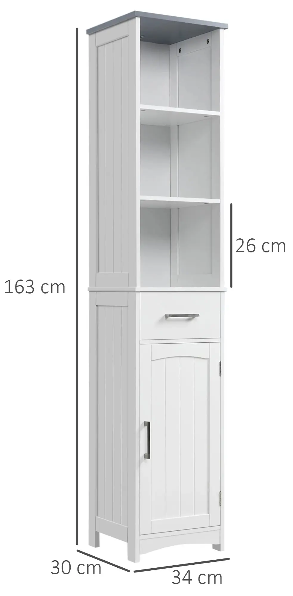 Пенал Kleankin 834-364LG (White/Grey) - 4