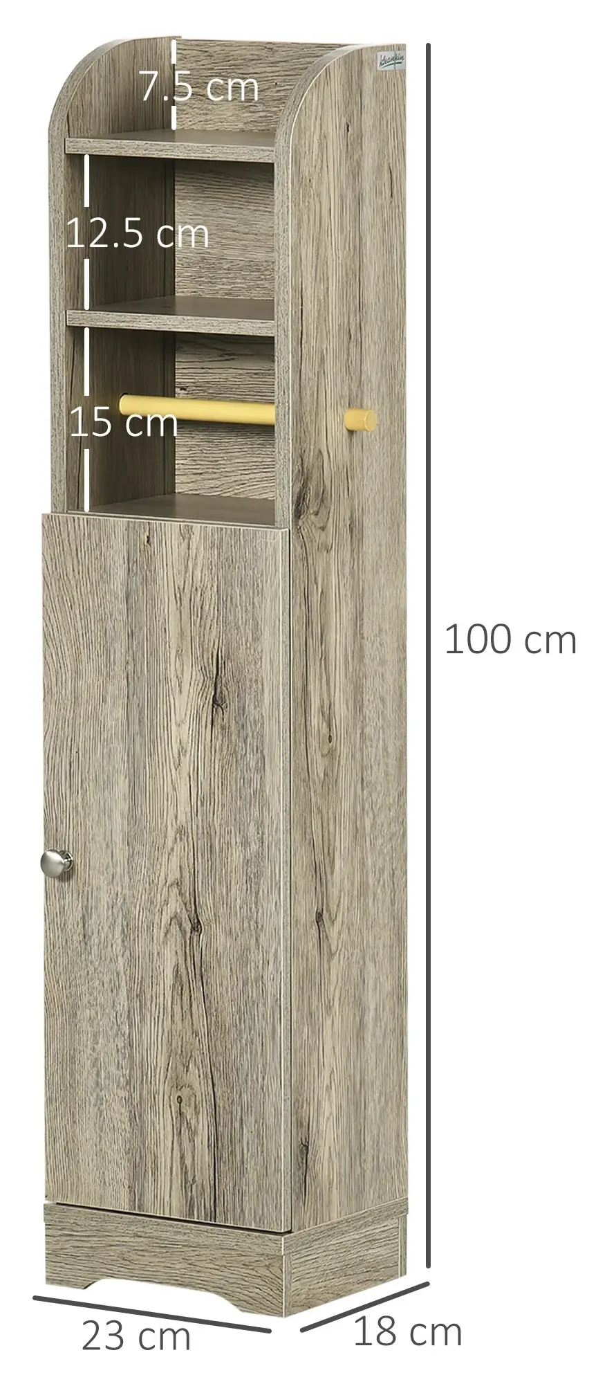 Шкафчик Kleankin 834-534V80GY (Grey) - 4