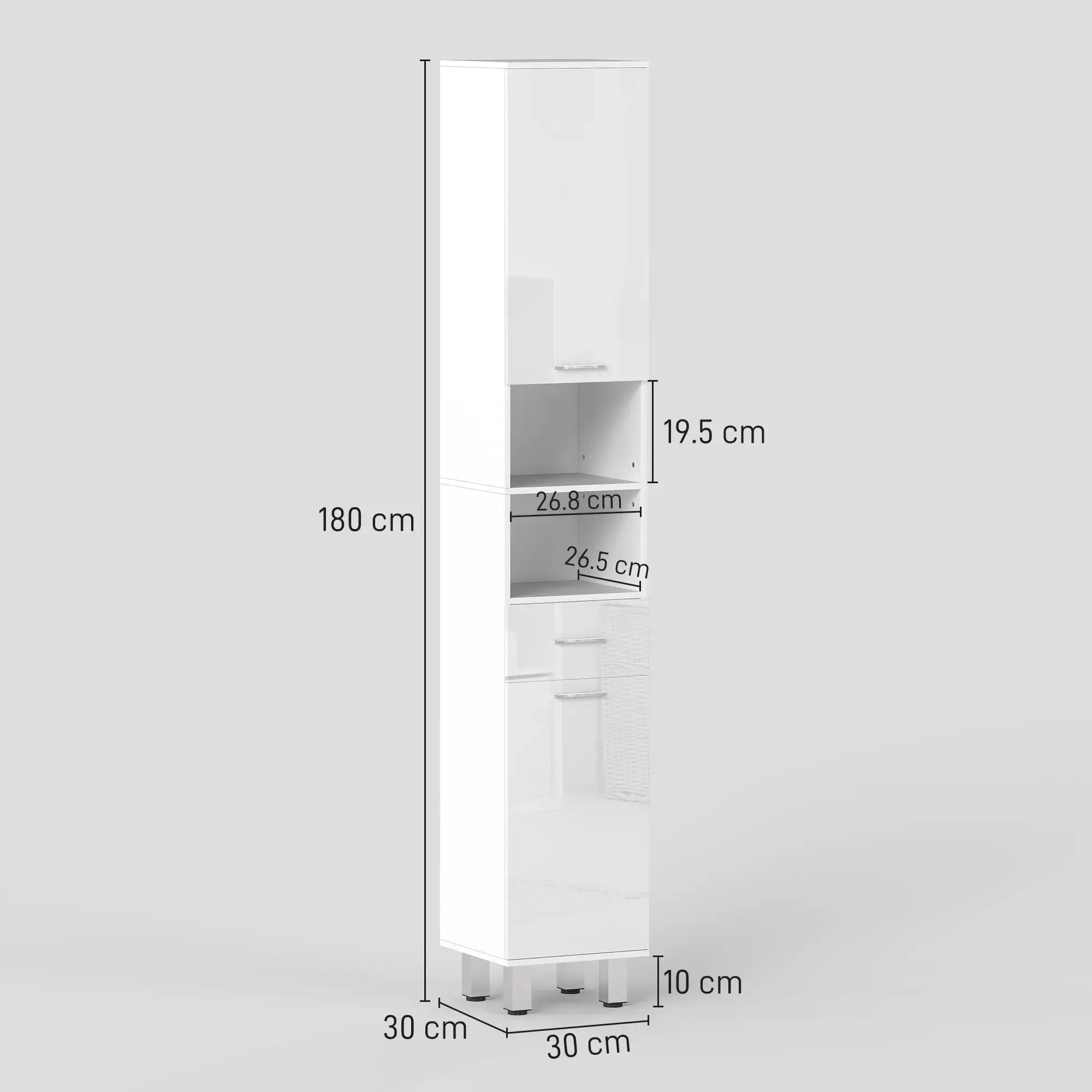 Penal Kleankin 834-622V80WT (White Gloss) - 4