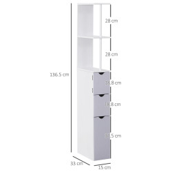 Etajera-penal Kleankin 834-114 (White/Grey) Thumb
