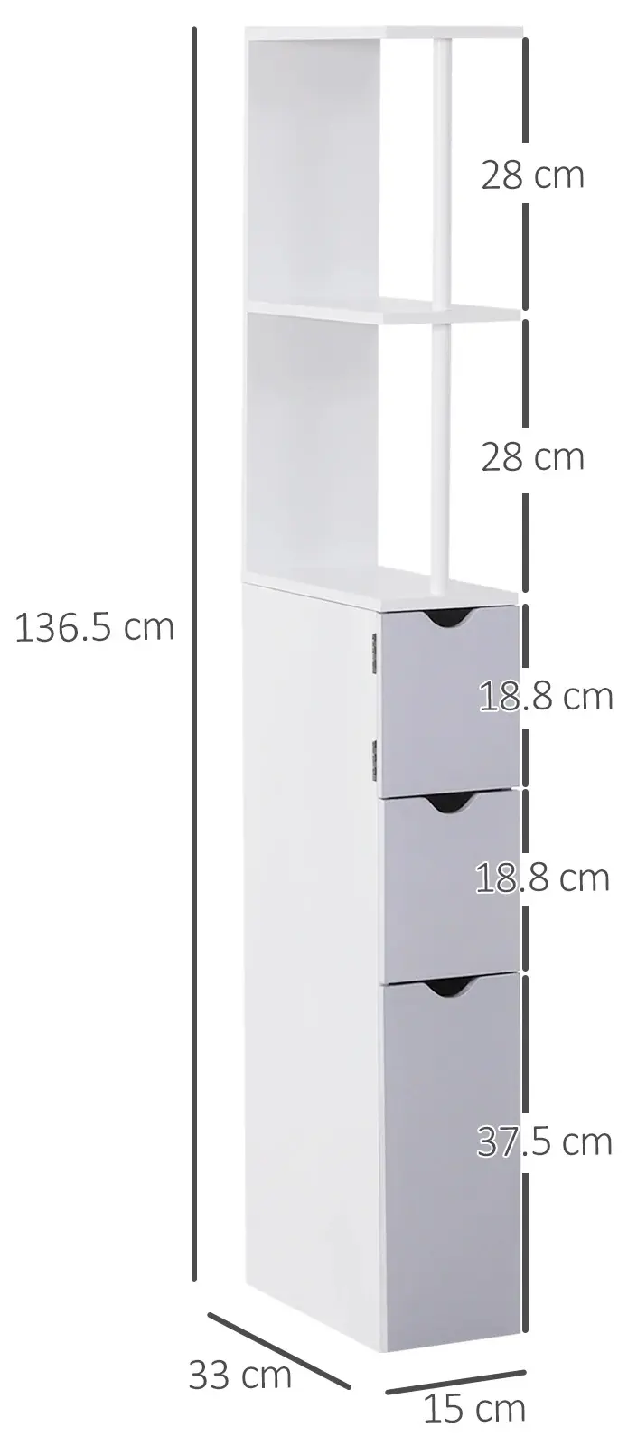 Etajera-penal Kleankin 834-114 (White/Grey) - 5