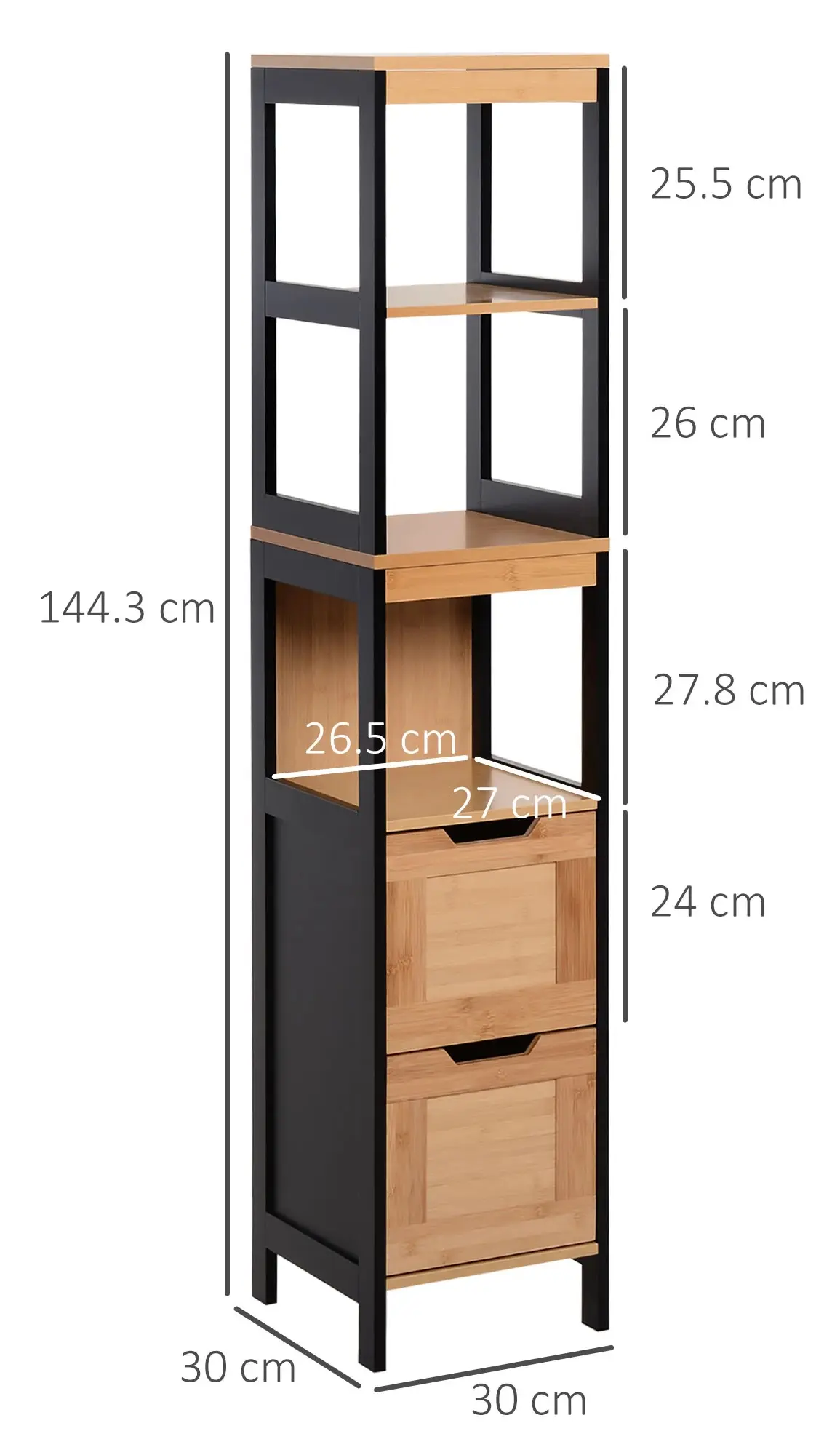 Etajera-penal Kleankin 834-208 (Natural/Black) - 6
