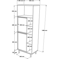 Etajera Mirage Meble On10C-W (White) Thumb