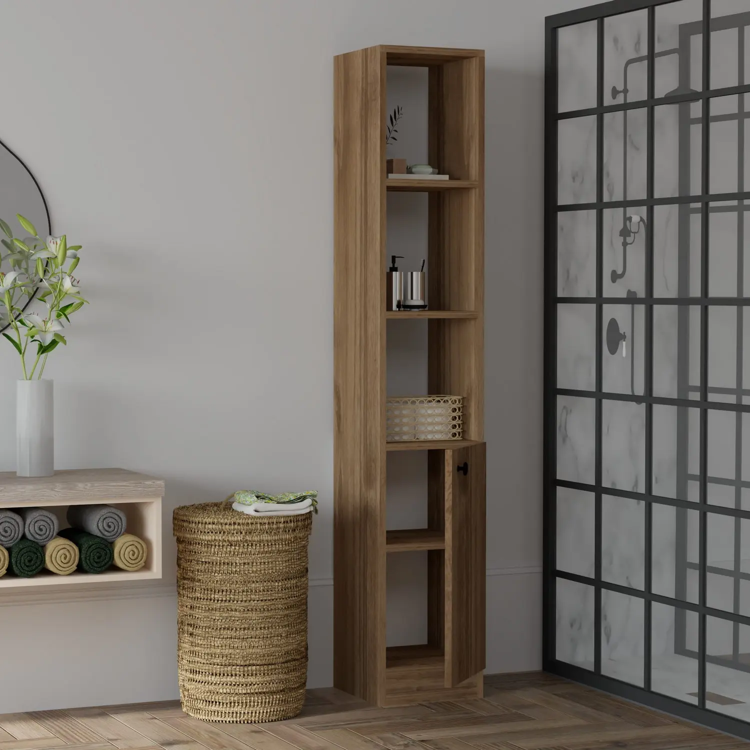 Стеллаж Mirage Meble Trend 30x170x30 (Walnut)