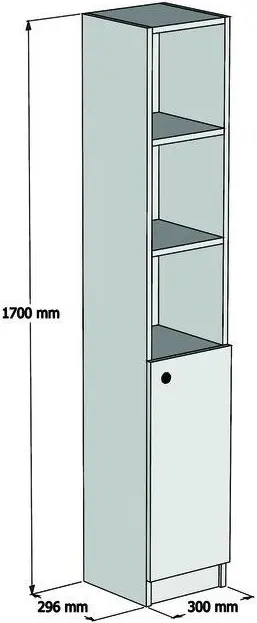Etajera Mirage Meble Trend 30x170x30 (White)
