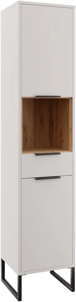 Пенал Tempo Kondela Cubo CUB01 (White/Artisan Oak) - 2